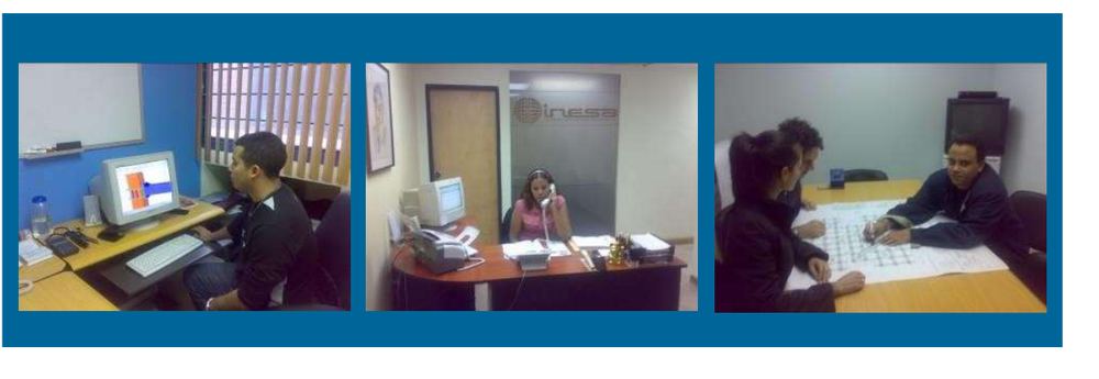 Equipo de ingeniería de INESA trabajando en oficina